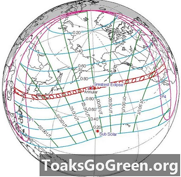 2012 г. пръстеновидно затъмнение на слънцето - Китай до Тексас - през май