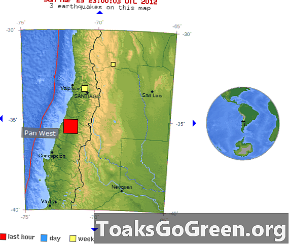 칠레의 남중부 해안에 발생한 7.1 크기 지진