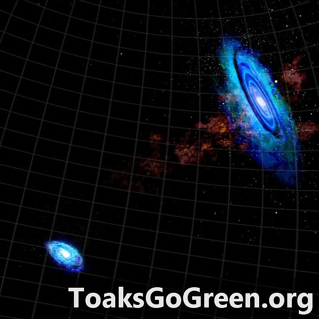 Andromeda Galaxy som lokalgrupps bosatta mobbing