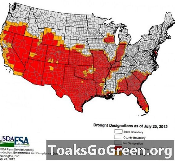 Анимация: Гледайте състоянието на разпространение на сушата в САЩ през 2012 г.