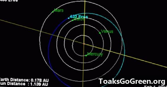 Asteroid Eros al seu punt més proper des del 1975, el 31 de gener