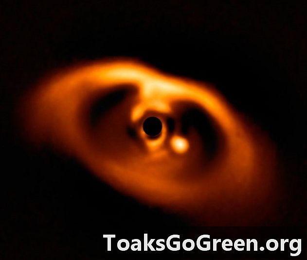 Els astrònoms veuen un planeta nadó creixent
