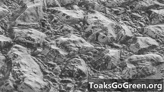 Beste close-up van het oppervlak van Pluto