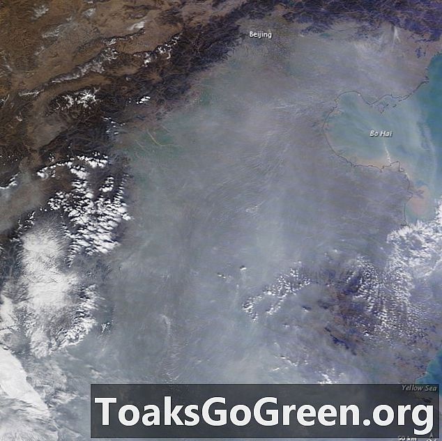 Kina luftföroreningar från rymden