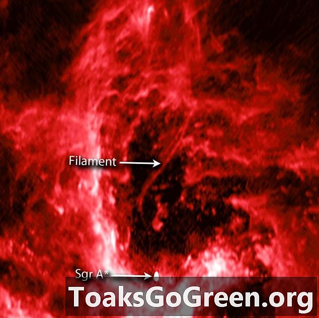 Filament peker på Melkeveiens sorte hull