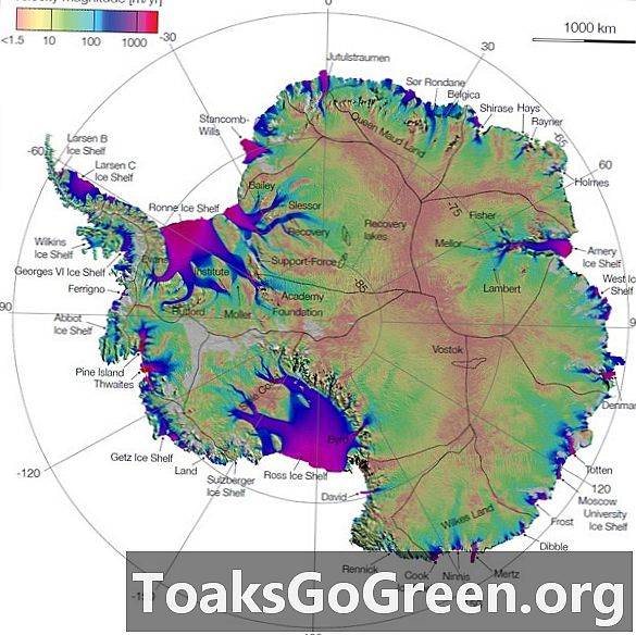Eerste complete kaart van de ijsstroom vanuit het hart van Antarctica