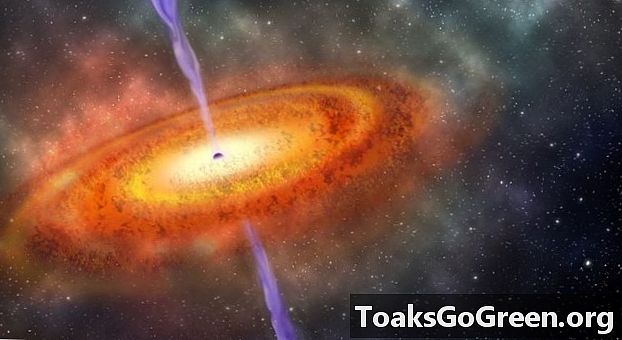 Gigantyczna czarna dziura o kosmicznym świcie