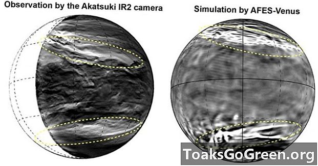 Gigantiske striber opdaget i Venus 'atmosfære