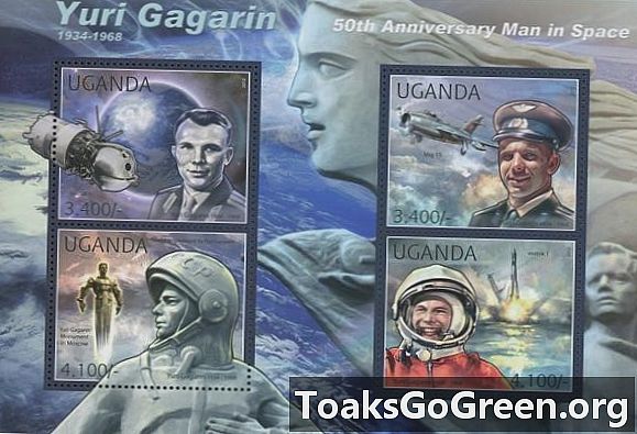 Hedre Yuri Gagarin på 50-årsjubileet for menneskelig romflukt