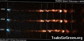 Hubble-films tonen supersonische sterrenstralen in beweging