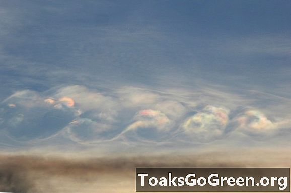 Iridescent Kelvin Helmholtz mraky