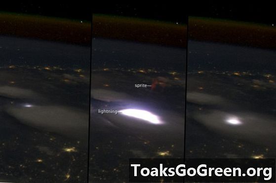 Astronautul ISS surprinde fotografia unui sprite evaziv