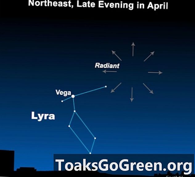 Keresse meg a Lyrid meteorok sugárzó pontját
