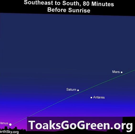 Kvikksølv og Venus lukker inden solopgang