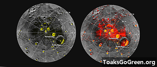 MESSENGER tìm thấy bằng chứng mới cho nước đá ở cực Mercury