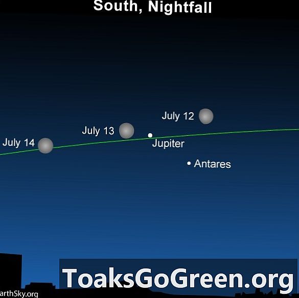 Bulan dan Spica pada 8 dan 9 Julai