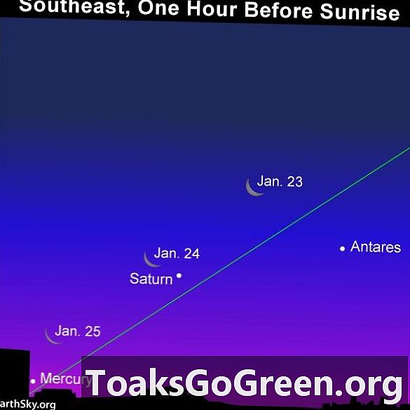 Nepalaidiet garām mēnesi un Saturnu 24. janvārī