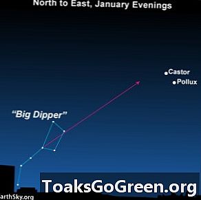 Kuu Castori ja Polluxi lähedal 29. jaanuar