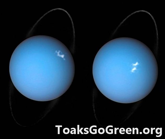 Nauji Urano aurų ir žiedų vaizdai