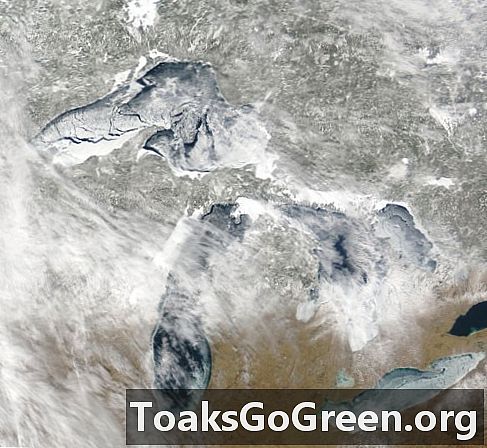 Nordamerikas Great Lakes förlorar is