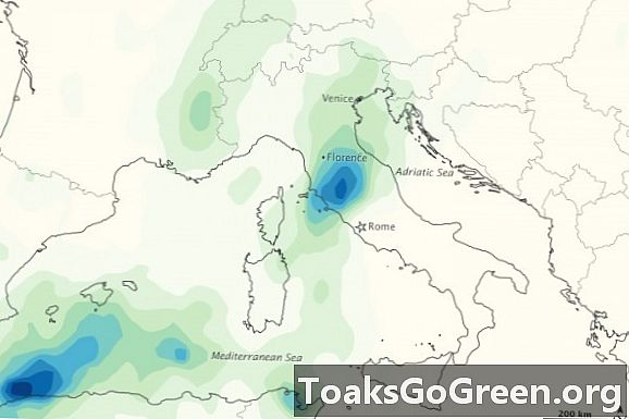 Jumlah hujan di Itali dari 6 hingga 13 November 2012