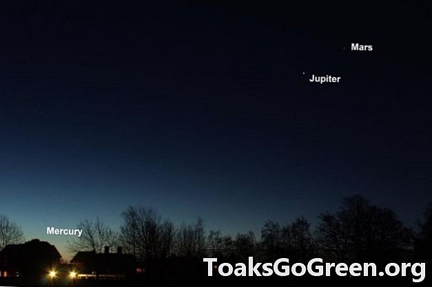 Se 3 planeter på en linje før soloppgang