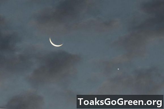 Het zien! Maan en Venus voor zonsopgang