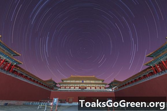 Csillagok nyomvonalai Forbidden City, Beijing