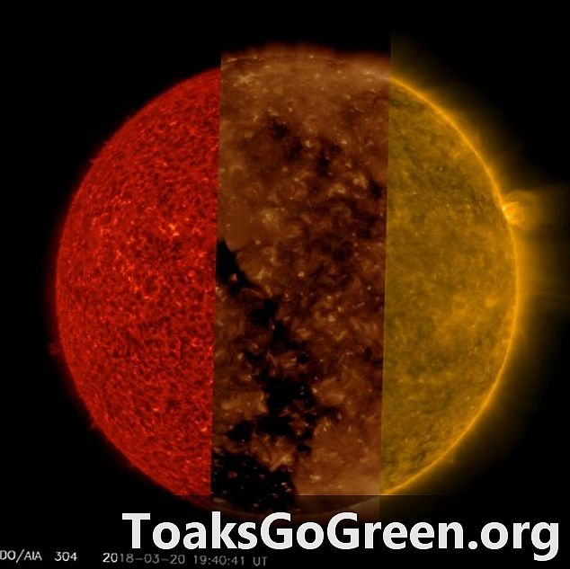 Soare în 3 lungimi de undă diferite
