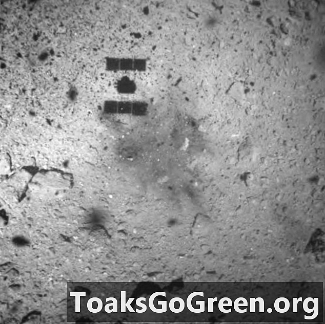 Touchdown-mærker på asteroiden Ryugu