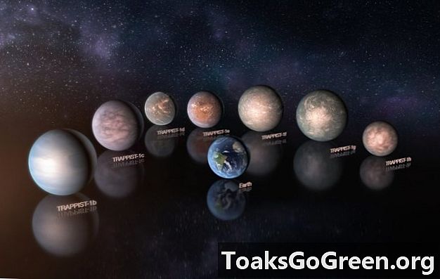TRAPPIST-1 العالم المحتمل الأرضية والغنية بالمياه