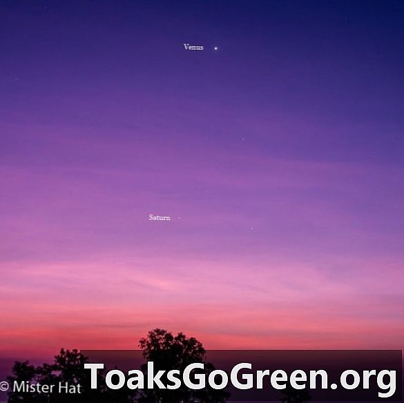 Venus dan Saturnus sebelum matahari terbit