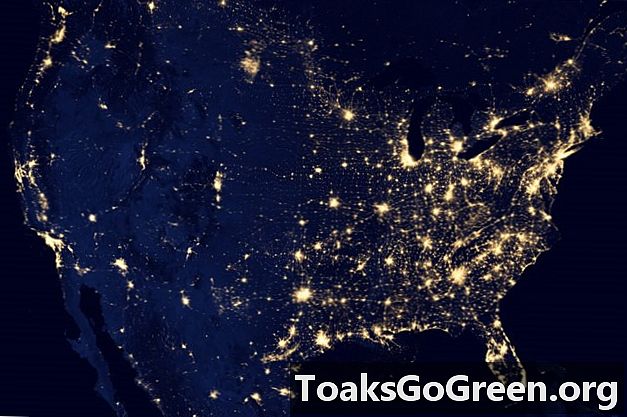 Nhìn từ không gian: đèn thành phố Mỹ