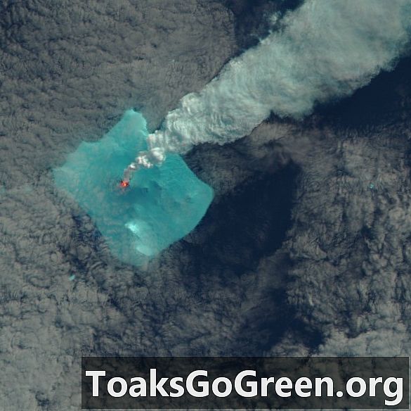 Vulkaanuitbarsting in verre Zuid-Atlantische Oceaan