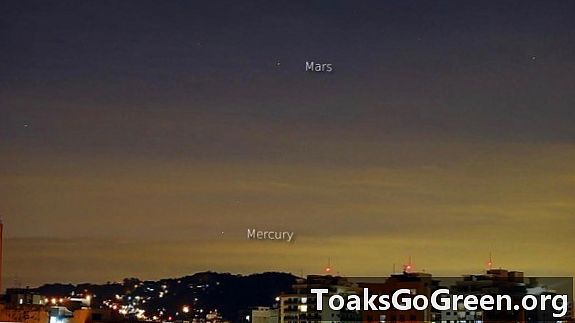 これら2つの惑星を見る：水星と火星