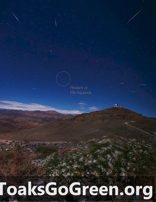 Eta Aquarid meteorai iš Atakamos dykumos