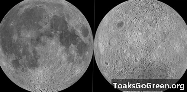 Kodėl mėnulio artimos ir tolimos pusės atrodo kitaip