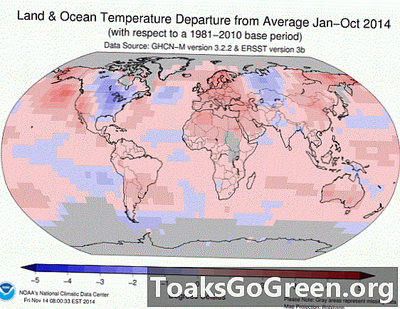 2014 formade upp till det varmaste året på rekord
