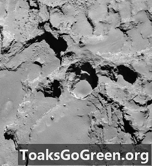 ¿Son esos sumideros en el cometa de Rosetta?