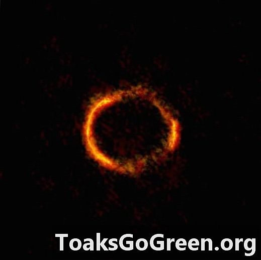 טבעת איינשטיין עוזרת לשקול חור שחור