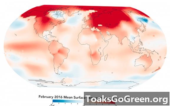 Tháng 2 năm 2016 tăng vọt qua kỷ lục ấm áp trước đó
