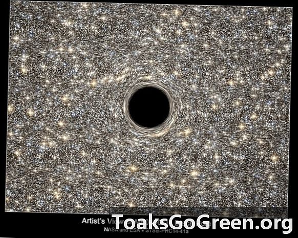 幅300光年の銀河にある超巨大ブラックホール
