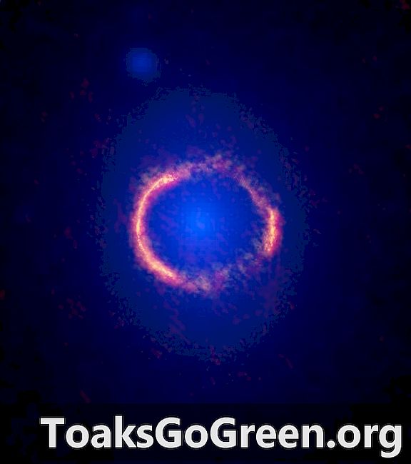 Esta imagem mostra um anel de Einstein