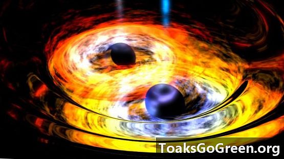 Dois buracos negros supermassivos na espiral da morte