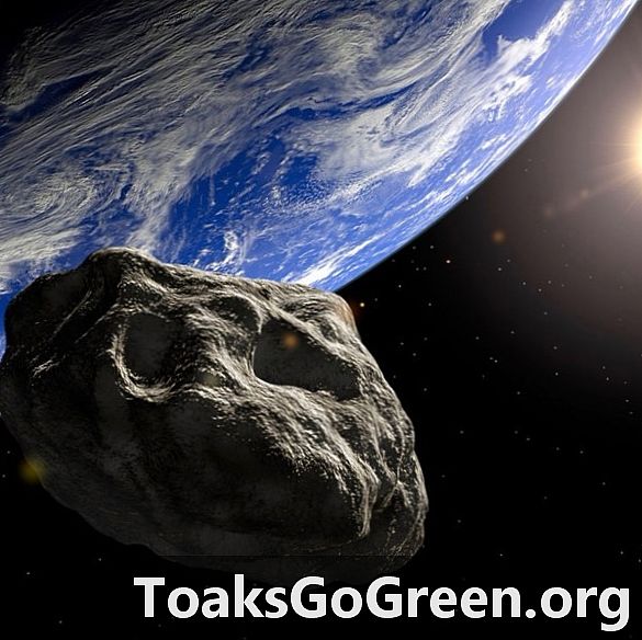 Tett barbering fra en uoppdaget asteroide