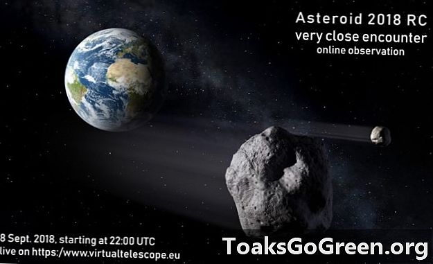 Sledujte online, jak asteroid 2018 RC zametá minulost