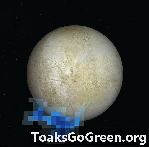 Vodní páry odvádějící se z Jupiterova měsíce, Europa - Prostor
